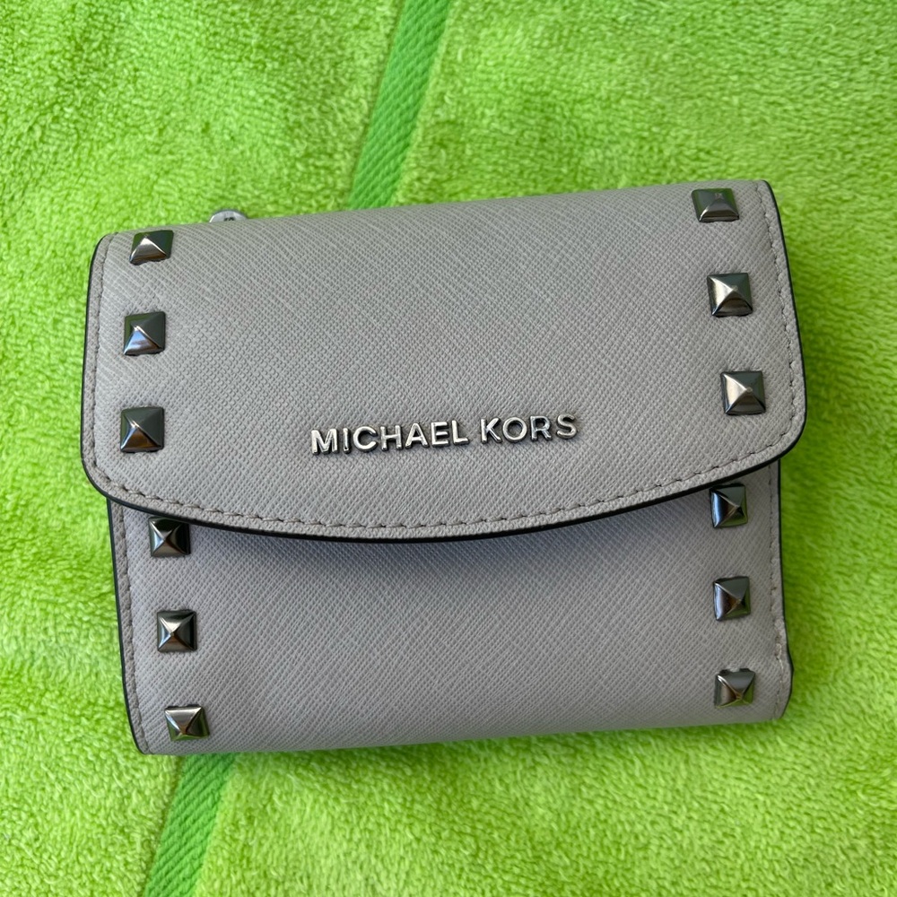 Michael Kors!!! Studded Compact Wallet, Used, excellent condition